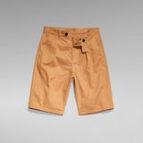 G-STAR Outlet Pleated Chino Shorts Brown