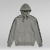 G-STAR Outlet Tape Zip Hoodie Grey