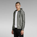 G-STAR Outlet Tape Zip Hoodie Grey