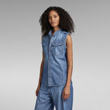 G-STAR Outlet Premium Slim Denim Sleeveless Shirt Medium blue