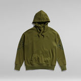 G-STAR Outlet Sleeve Graphics Oversized Hoodie Green