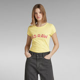G-STAR Outlet Slim Chest Print T-Shirt Yellow