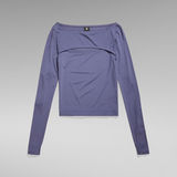 G-STAR Outlet Cut-Out Slim Boat Top Purple