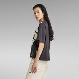 G-STAR Outlet Lookbook Print Boxy Top Grey