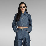 G-STAR Outlet Premium Cropped Denim Jacket Dark blue