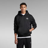 G-STAR Outlet Sudadera con capucha Unisex Core Loose Hooded Negro