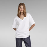 G-STAR Outlet Essential Loose Deep V-Neck T-Shirt White