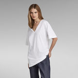 G-STAR Outlet Essential Loose Deep V-Neck T-Shirt White