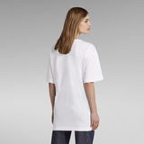 G-STAR Outlet Essential Loose Deep V-Neck T-Shirt White