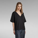 G-STAR Outlet Top Deep V-Neck Loose Negro