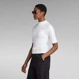 G-STAR Outlet Cycling Ultra Slim Cropped T-Shirt White