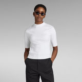 G-STAR Outlet Cycling Ultra Slim Cropped T-Shirt White