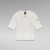 G-STAR Outlet Y2K Tee Square Ring White