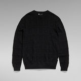 G-STAR Outlet Table Structure Knitted Sweater Black