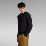 G-STAR Outlet Table Structure Knitted Sweater Black