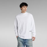G-STAR Outlet Camiseta Mock Neck Loose Blanco