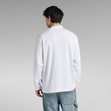 G-STAR Outlet Camiseta Mock Neck Loose Blanco