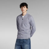 G-STAR Outlet Camiseta Jirgi Half Zip Tweeter Slim Gris