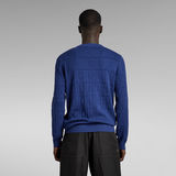 G-STAR Outlet Table Structure Knitted Sweater Medium blue
