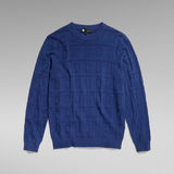 G-STAR Outlet Table Structure Knitted Sweater Medium blue