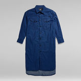 G-STAR Outlet Long Western Shirt Dress Evergreen Dark blue