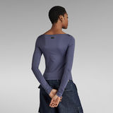 G-STAR Outlet Cut-Out Slim Boat Top Purple