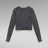 G-STAR Outlet Cropped Baby Sister Raglan Top Grey