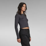 G-STAR Outlet Cropped Baby Sister Raglan Top Grey