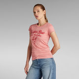 G-STAR Outlet Graphic 3 Slim Top Pink