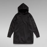 G-STAR Outlet Graphic Loose Hooded Sweat Dress Black