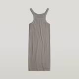 G-STAR Outlet Slim Ribbed Tank Dress Grey