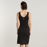 G-STAR Outlet Asymmetrical Zip Dress Black
