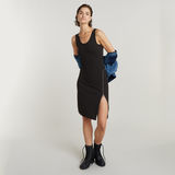 G-STAR Outlet Asymmetrical Zip Dress Black