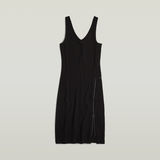 G-STAR Outlet Asymmetrical Zip Dress Black