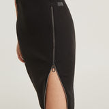 G-STAR Outlet Asymmetrical Zip Dress Black
