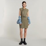 G-STAR Outlet Vestido Multi Zip Marrón