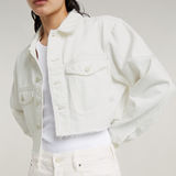 G-STAR Outlet Chaqueta Cropped Wander Destroyed Beige