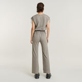 G-STAR Outlet Riveted Flared Jumpsuit Beige