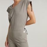G-STAR Outlet Riveted Flared Jumpsuit Beige