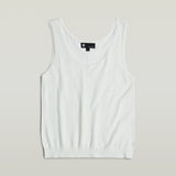 G-STAR Outlet Lightweight Knitted Summer Tank Top White