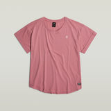 G-STAR Outlet Rolled Up Sleeve Boyfriend Top Pink
