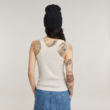 G-STAR Outlet Racerback Ribbed Slim Tank Top White