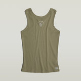G-STAR Outlet Racerback Ribbed Slim Tank Top Green