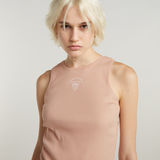 G-STAR Outlet Racerback Ribbed Slim Tank Top Pink