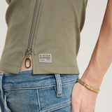 G-STAR Outlet Asymmetrical Zip Top Green