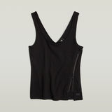 G-STAR Outlet Asymmetrical Zip Top Black