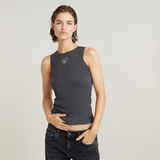 G-STAR Outlet Racerback Ribbed Slim Tank Top Grey