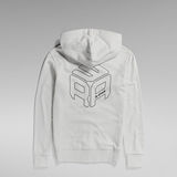 G-STAR Outlet Kids Hooded Zip Thru Cardigan RAW Cube Grey