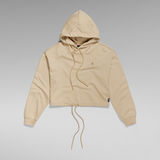 G-STAR Outlet Oversized Cropped Hoodie Beige