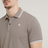 G-STAR Outlet Dunda Slim Stripe Polo Beige